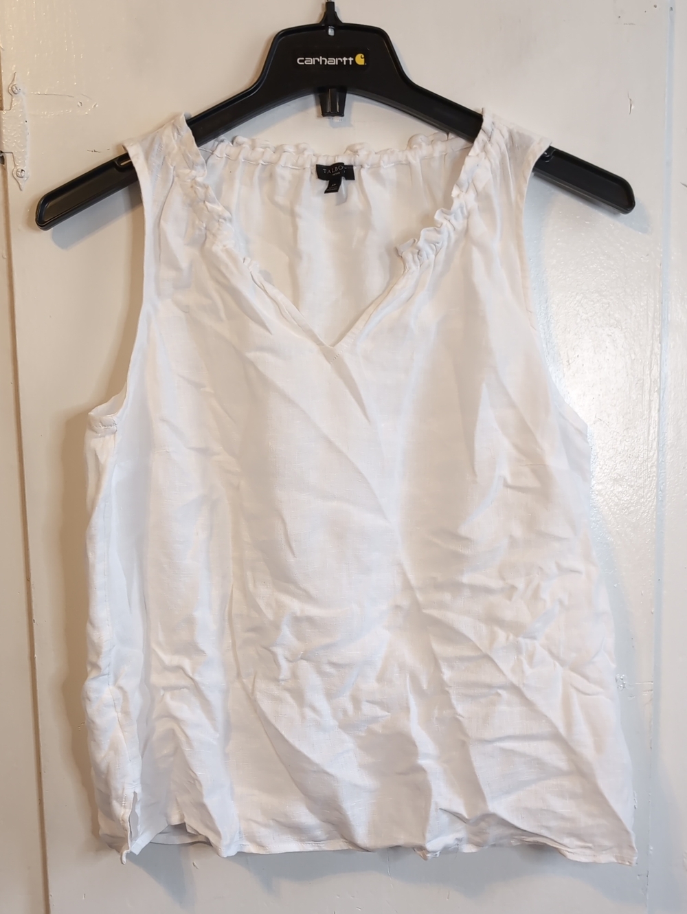 Talbots Linen Sleeveless Blouse womens Medium Petite